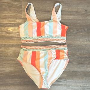 Stripes bathing suit